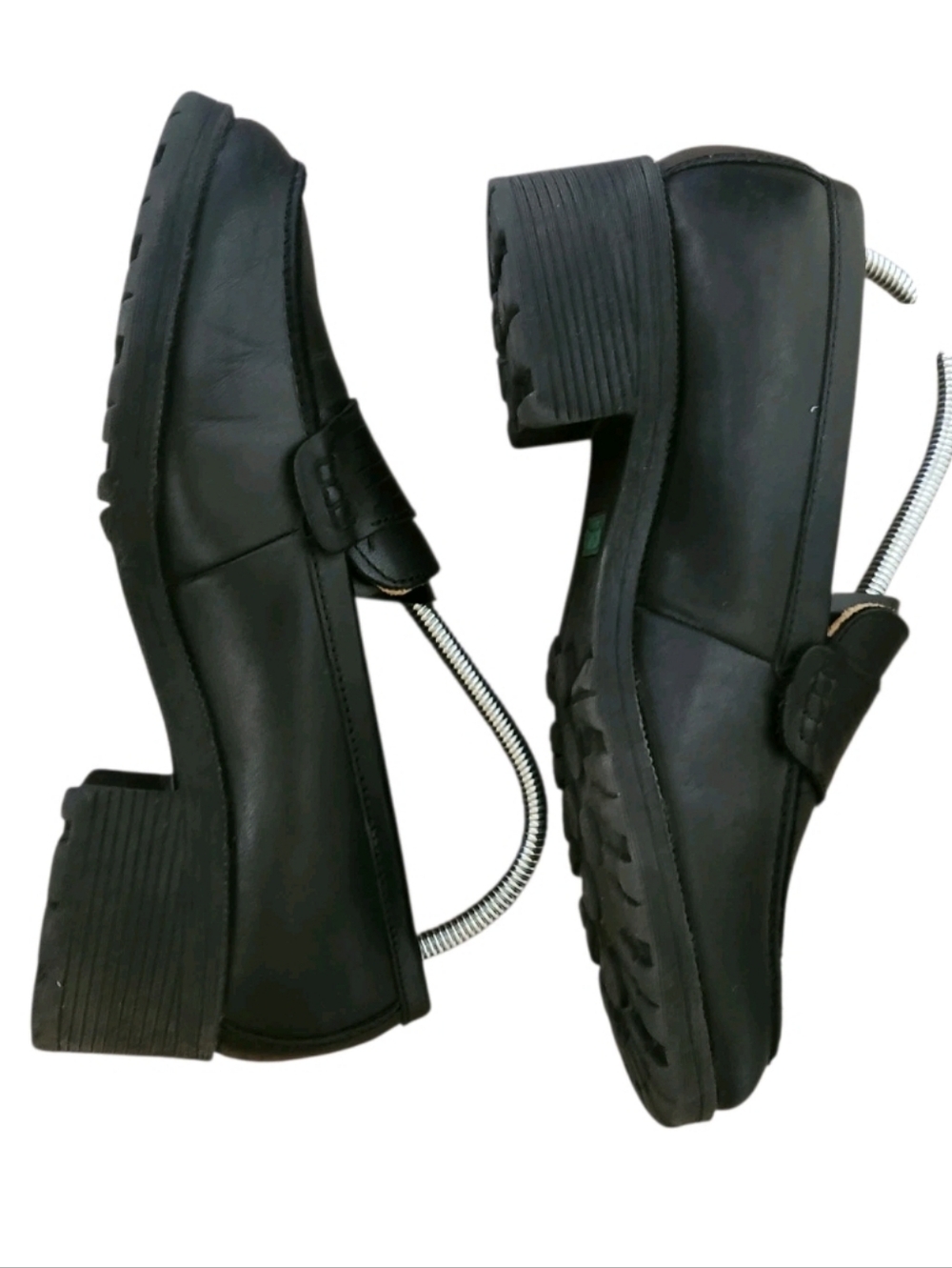 Eastland Y2K Newbury Black Leather Loafers 9 Chunky Heel 3934-01 Dark Academia - Picture 10 of 16